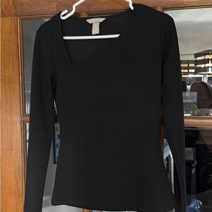 H&M Elegant Black Asymmetrical Women's Top
